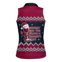 Headin For Santas Naughty Christmas Christmas Women Sleeveless Polo Shirt Xmas Holiday Patterns - Wonder Print Shop
