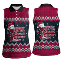 Headin For Santas Naughty Christmas Christmas Women Sleeveless Polo Shirt Xmas Holiday Patterns - Wonder Print Shop