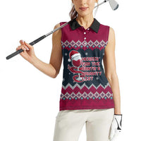 Headin For Santas Naughty Christmas Christmas Women Sleeveless Polo Shirt Xmas Holiday Patterns - Wonder Print Shop