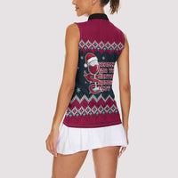 Headin For Santas Naughty Christmas Christmas Women Sleeveless Polo Shirt Xmas Holiday Patterns - Wonder Print Shop