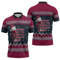 Headin For Santas Naughty Christmas Christmas Zipper Polo Shirt Xmas Holiday Patterns - Wonder Print Shop