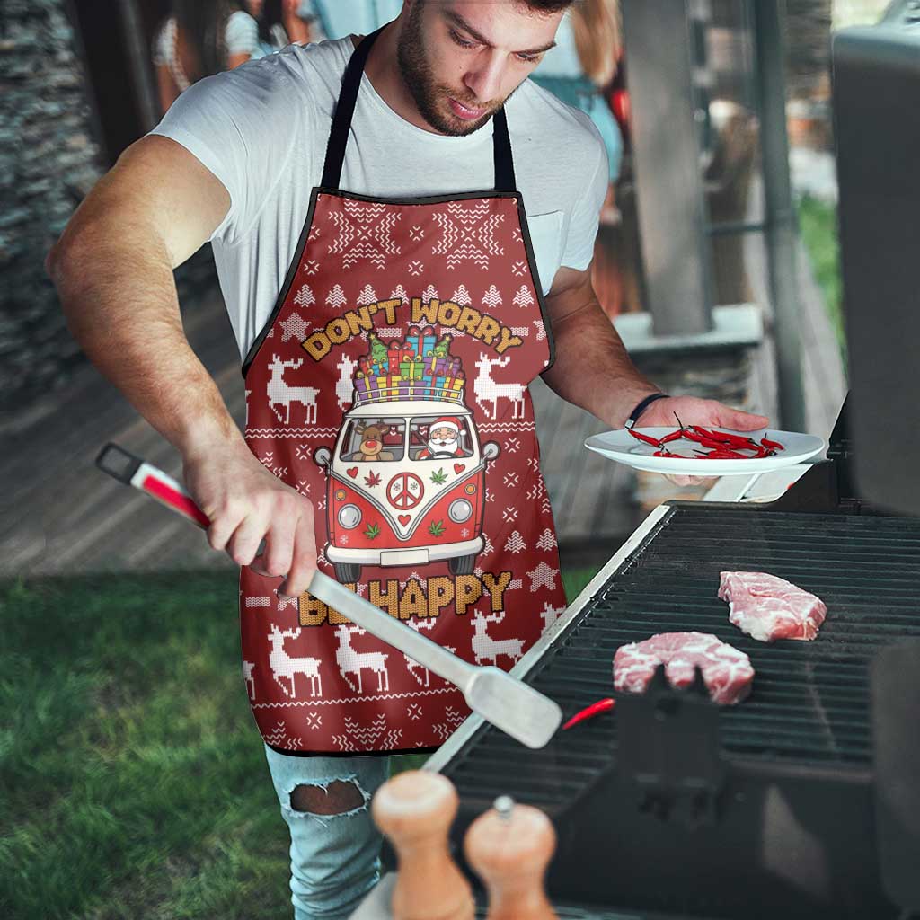 Hippie Car Santa Claus Christmas Apron Xmas Holiday Patterns - Wonder Print Shop