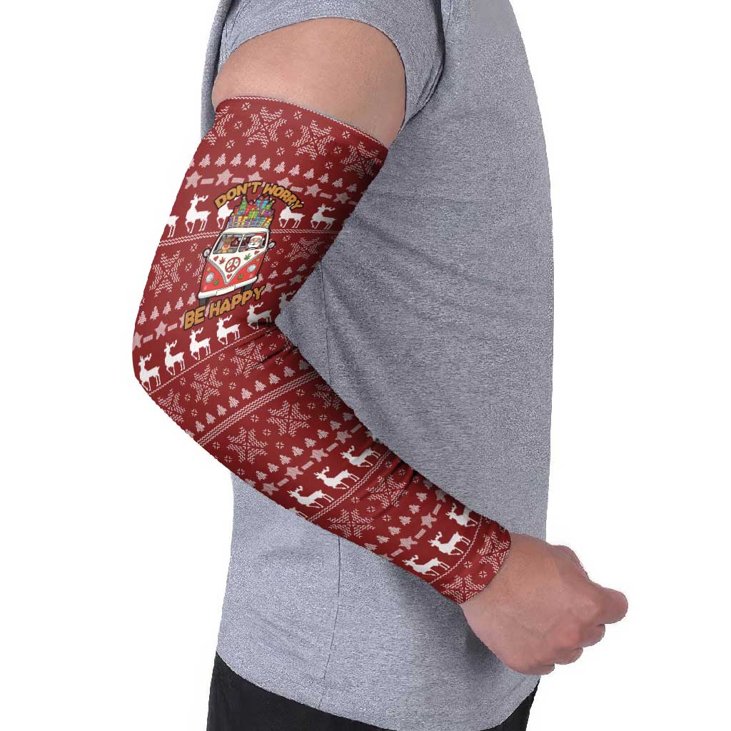 Hippie Car Santa Claus Christmas Arm Sleeves Xmas Holiday Patterns - Wonder Print Shop