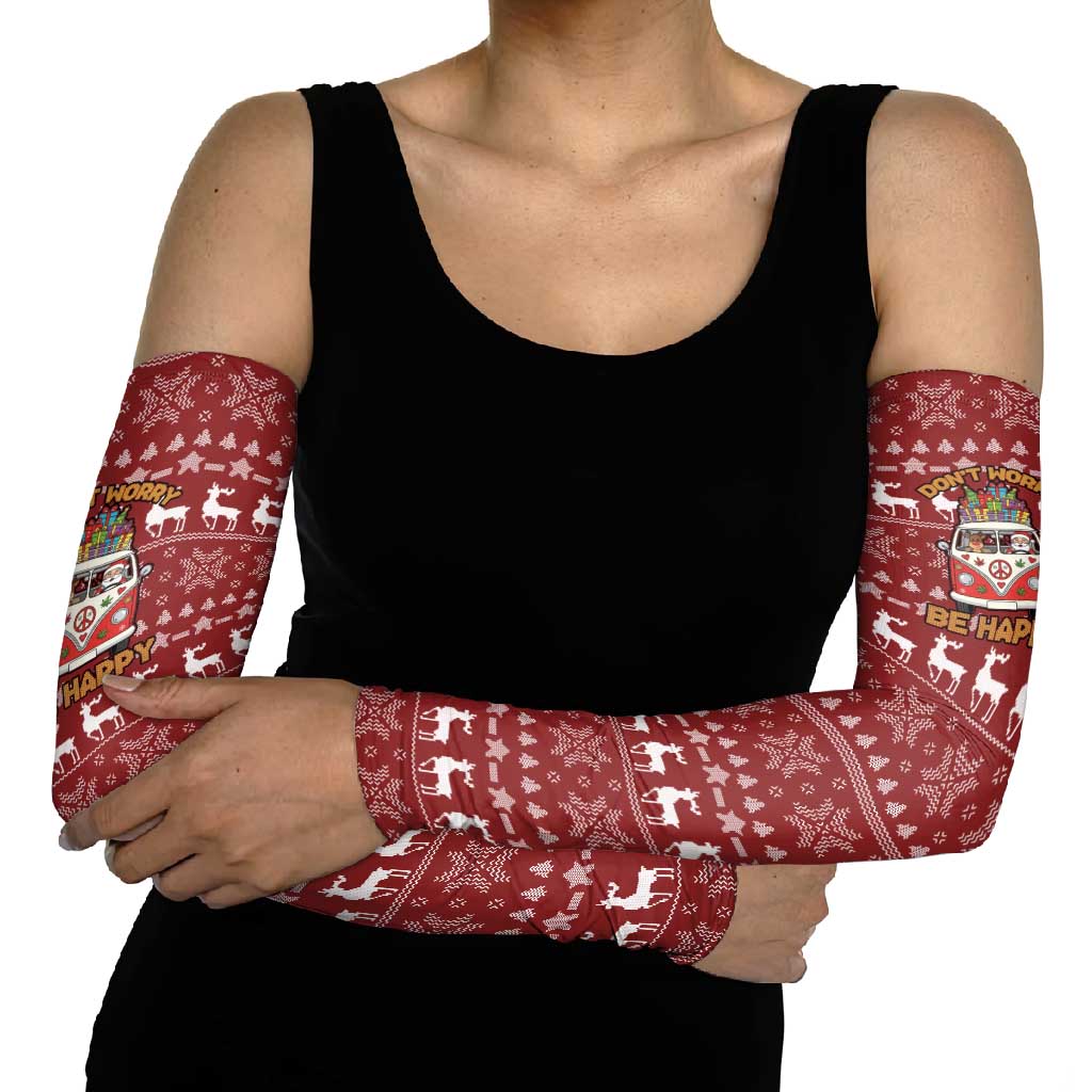 Hippie Car Santa Claus Christmas Arm Sleeves Xmas Holiday Patterns - Wonder Print Shop