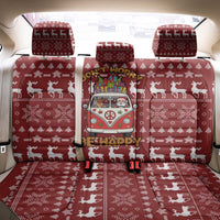 Hippie Car Santa Claus Christmas Back Car Seat Cover Xmas Holiday Patterns - Wonder Print Shop