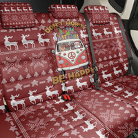 Hippie Car Santa Claus Christmas Back Car Seat Cover Xmas Holiday Patterns - Wonder Print Shop