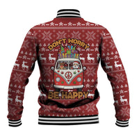 Hippie Car Santa Claus Christmas Baseball Jacket Xmas Holiday Patterns - Wonder Print Shop