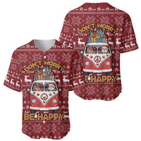 Hippie Car Santa Claus Christmas Baseball Jersey Xmas Holiday Patterns - Wonder Print Shop