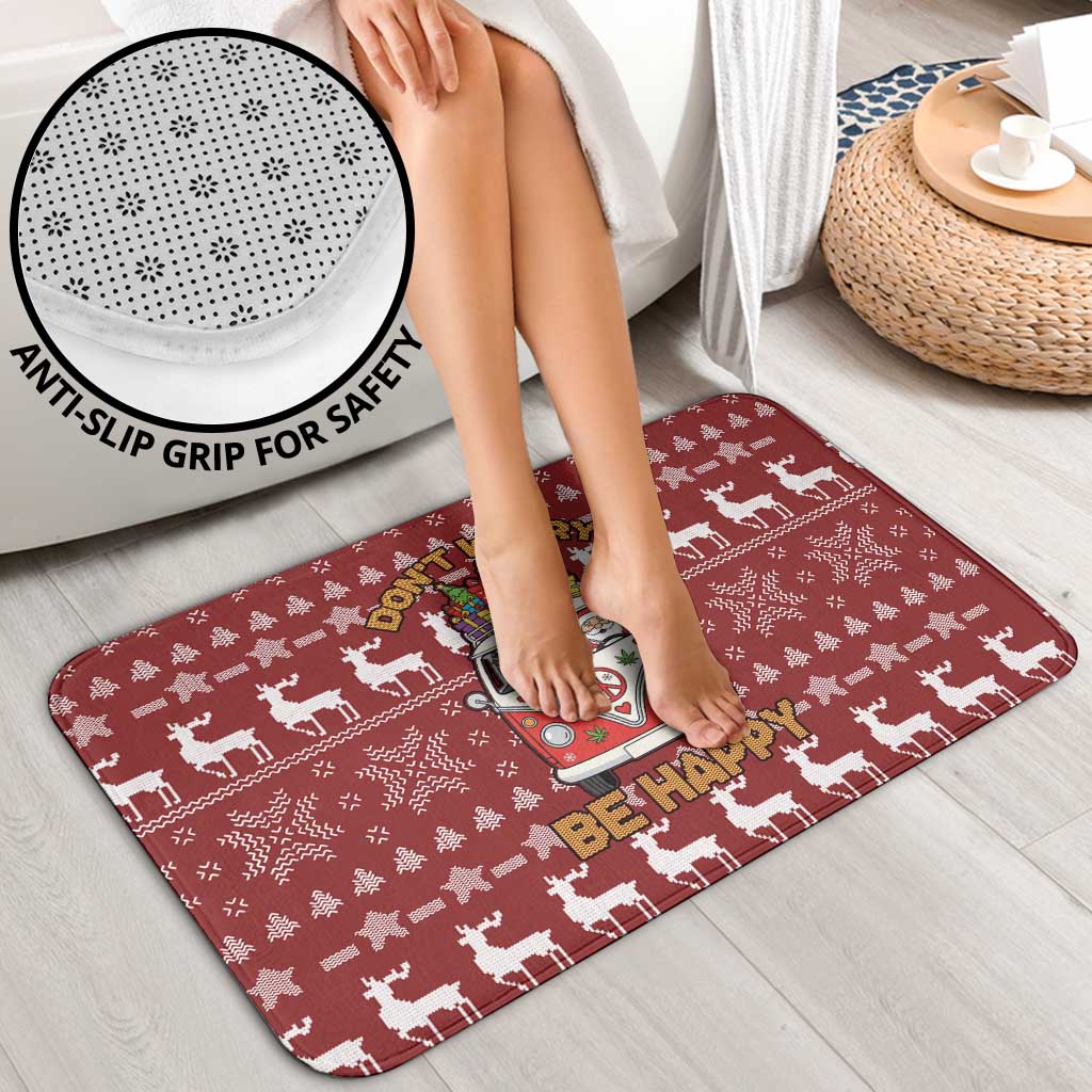 Hippie Car Santa Claus Christmas Bathroom Set Xmas Holiday Patterns - Wonder Print Shop