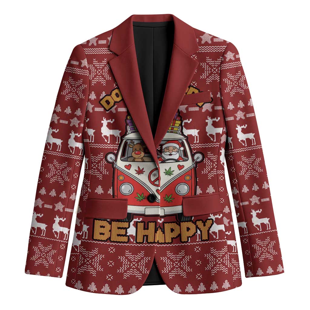 Hippie Car Santa Claus Christmas Blazer Xmas Holiday Patterns - Wonder Print Shop