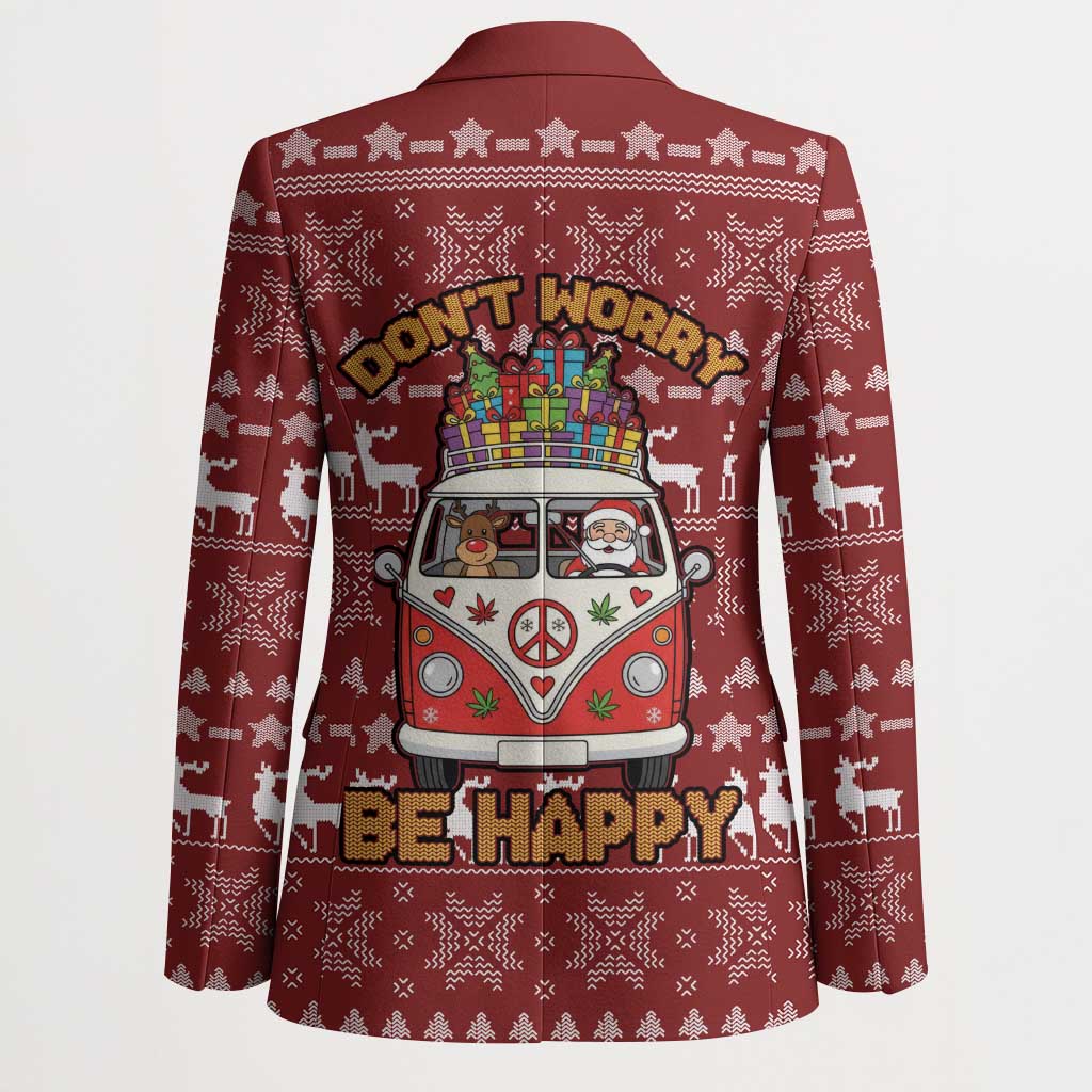 Hippie Car Santa Claus Christmas Blazer Xmas Holiday Patterns - Wonder Print Shop