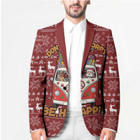 Hippie Car Santa Claus Christmas Blazer Xmas Holiday Patterns - Wonder Print Shop