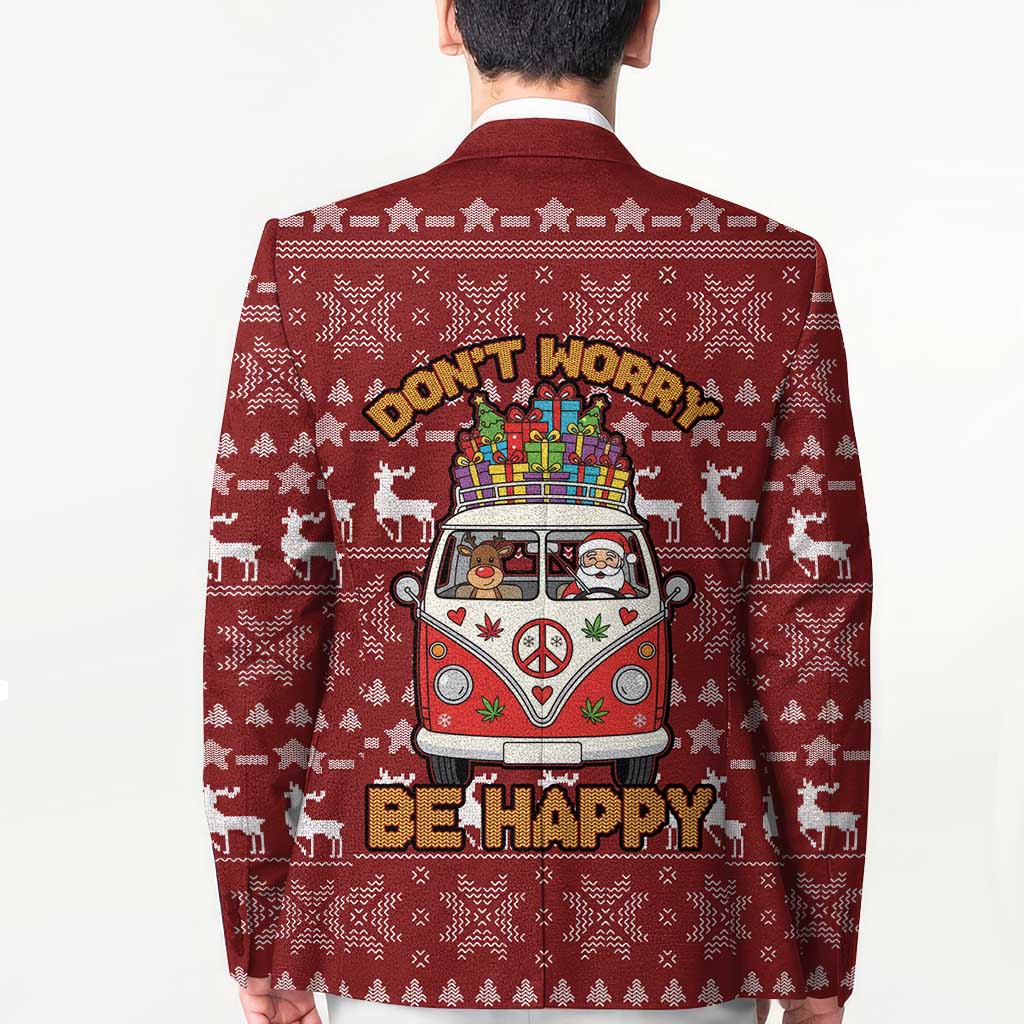 Hippie Car Santa Claus Christmas Blazer Xmas Holiday Patterns - Wonder Print Shop
