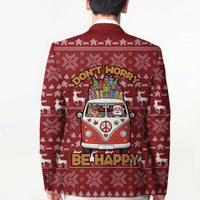Hippie Car Santa Claus Christmas Blazer Xmas Holiday Patterns - Wonder Print Shop