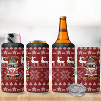Hippie Car Santa Claus Christmas 4 in 1 Can Cooler Tumbler Xmas Holiday Patterns - Wonder Print Shop