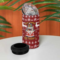 Hippie Car Santa Claus Christmas 4 in 1 Can Cooler Tumbler Xmas Holiday Patterns - Wonder Print Shop