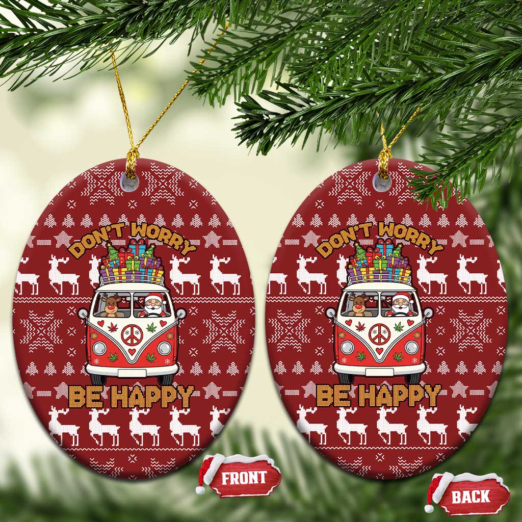 Hippie Car Santa Claus Christmas Ceramic Ornament Xmas Holiday Patterns - Wonder Print Shop