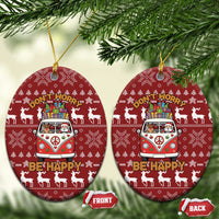 Hippie Car Santa Claus Christmas Ceramic Ornament Xmas Holiday Patterns - Wonder Print Shop