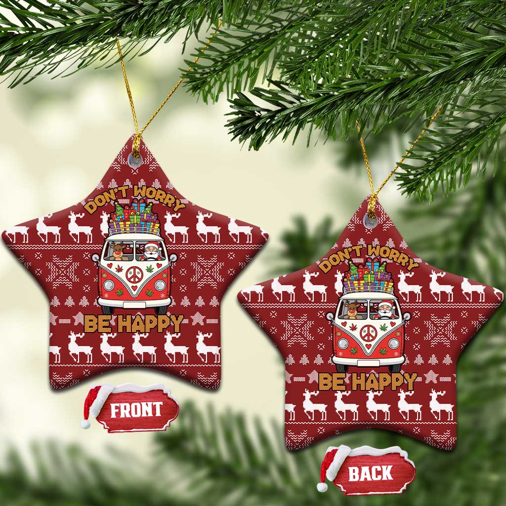 Hippie Car Santa Claus Christmas Ceramic Ornament Xmas Holiday Patterns - Wonder Print Shop