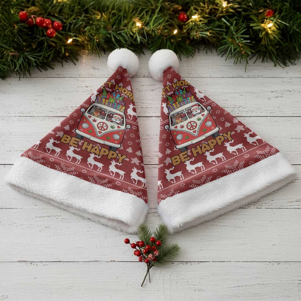 Hippie Car Santa Claus Christmas Santa Hat Xmas Holiday Patterns - Wonder Print Shop