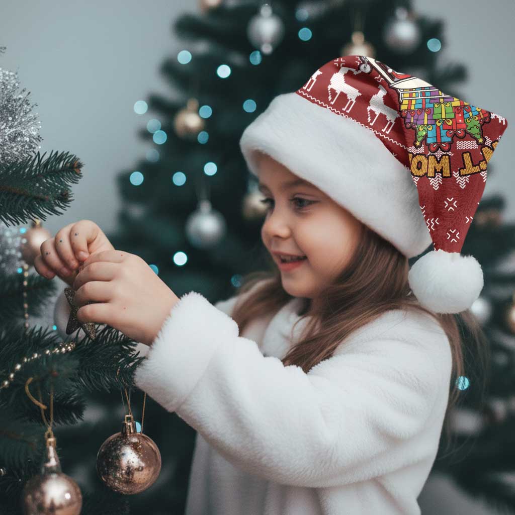 Hippie Car Santa Claus Christmas Santa Hat Xmas Holiday Patterns - Wonder Print Shop