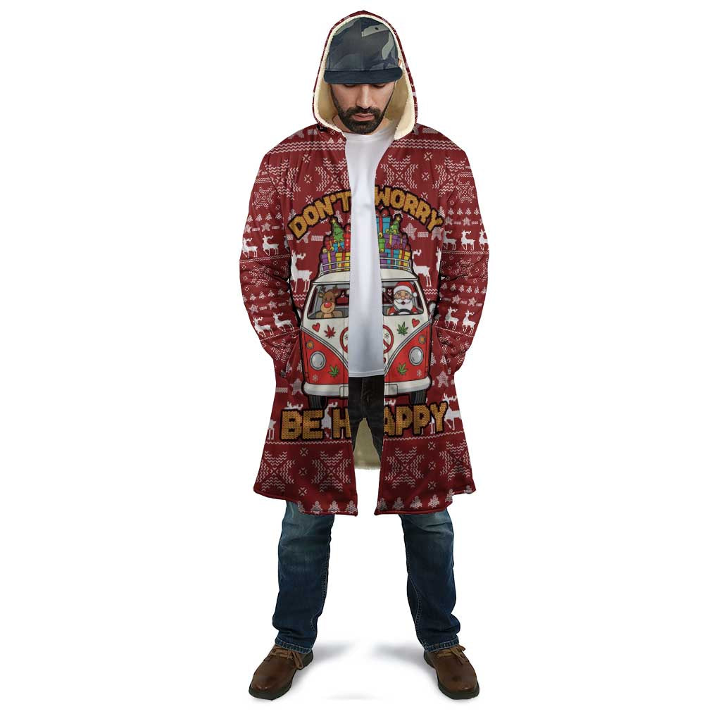Hippie Car Santa Claus Christmas Cloak Xmas Holiday Patterns - Wonder Print Shop
