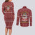 Hippie Car Santa Claus Christmas Couples Matching Long Sleeve Bodycon Dress and Long Sleeve Button Shirt Xmas Holiday Patterns - Wonder Print Shop
