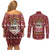 Hippie Car Santa Claus Christmas Couples Matching Off Shoulder Short Dress and Long Sleeve Button Shirt Xmas Holiday Patterns - Wonder Print Shop