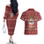 Hippie Car Santa Claus Christmas Couples Matching Off The Shoulder Long Sleeve Dress and Hawaiian Shirt Xmas Holiday Patterns - Wonder Print Shop