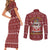 Hippie Car Santa Claus Christmas Couples Matching Short Sleeve Bodycon Dress and Long Sleeve Button Shirt Xmas Holiday Patterns - Wonder Print Shop
