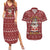 Hippie Car Santa Claus Christmas Couples Matching Summer Maxi Dress and Hawaiian Shirt Xmas Holiday Patterns - Wonder Print Shop