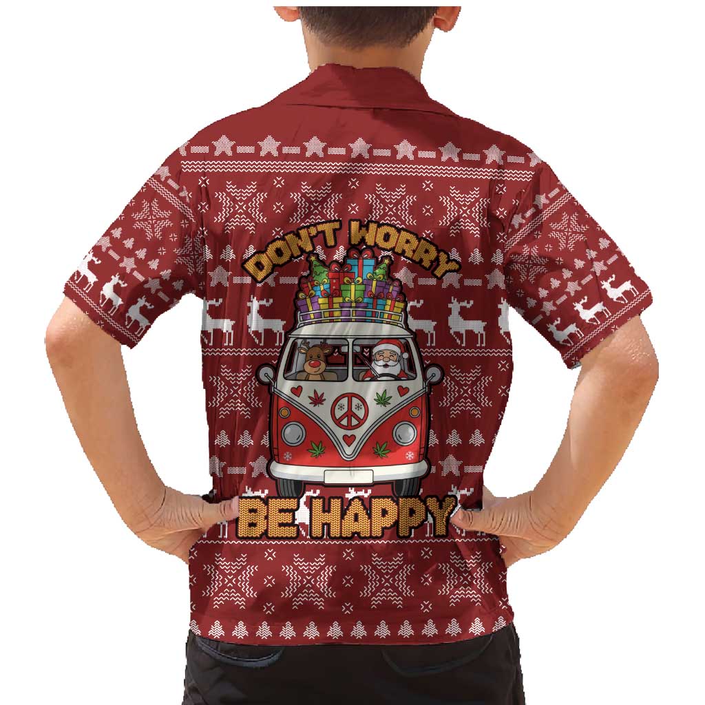 Hippie Car Santa Claus Christmas Family Matching Mermaid Dress and Hawaiian Shirt Xmas Holiday Patterns - Wonder Print Shop