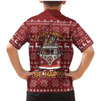 Hippie Car Santa Claus Christmas Family Matching Mermaid Dress and Hawaiian Shirt Xmas Holiday Patterns - Wonder Print Shop