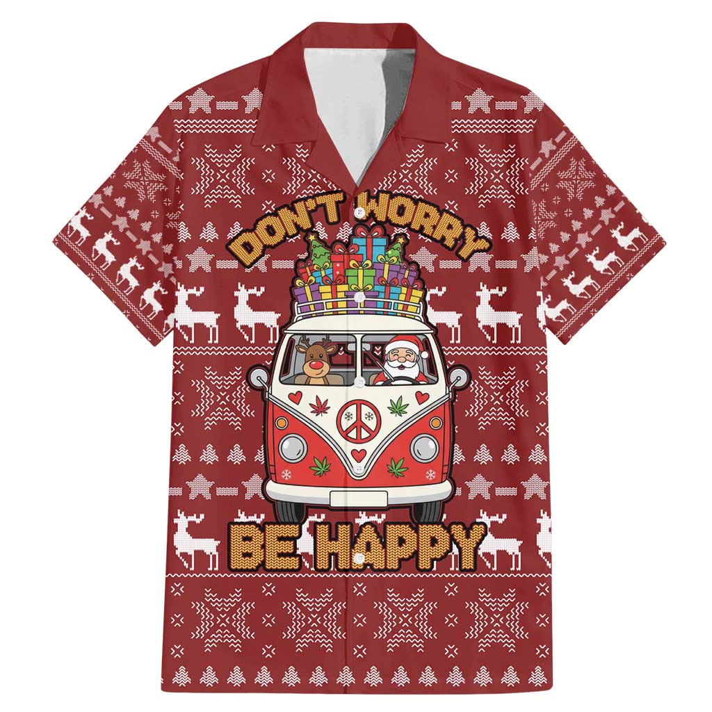 Hippie Car Santa Claus Christmas Family Matching Mermaid Dress and Hawaiian Shirt Xmas Holiday Patterns - Wonder Print Shop