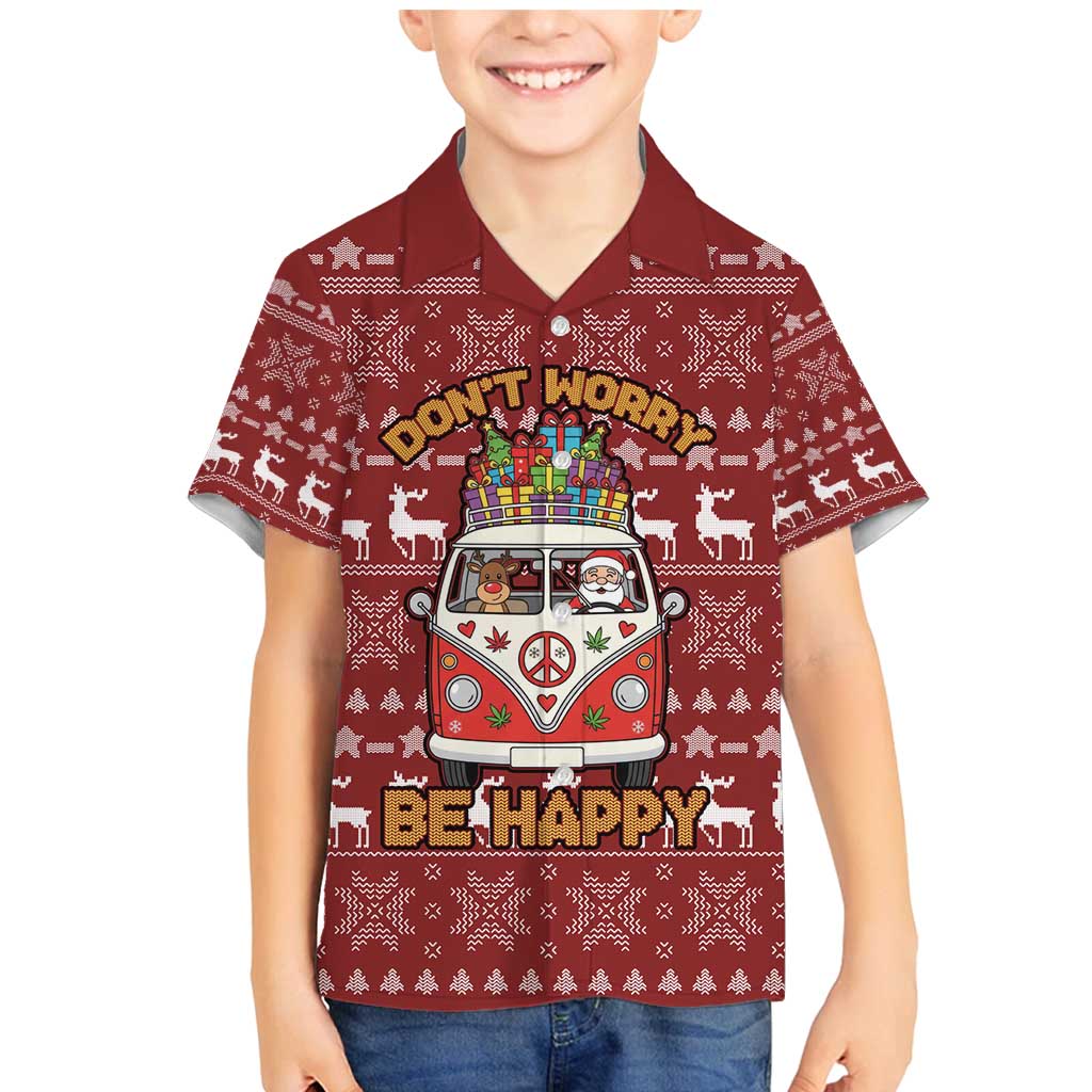 Hippie Car Santa Claus Christmas Family Matching Mermaid Dress and Hawaiian Shirt Xmas Holiday Patterns - Wonder Print Shop