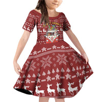 Hippie Car Santa Claus Christmas Family Matching Off Shoulder Short Dress and Hawaiian Shirt Xmas Holiday Patterns - Wonder Print Shop
