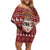 Hippie Car Santa Claus Christmas Family Matching Off Shoulder Short Dress and Hawaiian Shirt Xmas Holiday Patterns - Wonder Print Shop