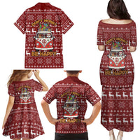 Hippie Car Santa Claus Christmas Family Matching Puletasi and Hawaiian Shirt Xmas Holiday Patterns - Wonder Print Shop
