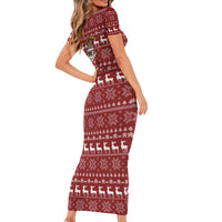 Hippie Car Santa Claus Christmas Family Matching Short Sleeve Bodycon Dress and Hawaiian Shirt Xmas Holiday Patterns - Wonder Print Shop