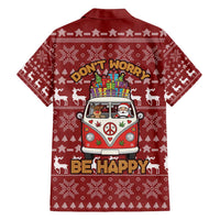 Hippie Car Santa Claus Christmas Family Matching Summer Maxi Dress and Hawaiian Shirt Xmas Holiday Patterns - Wonder Print Shop