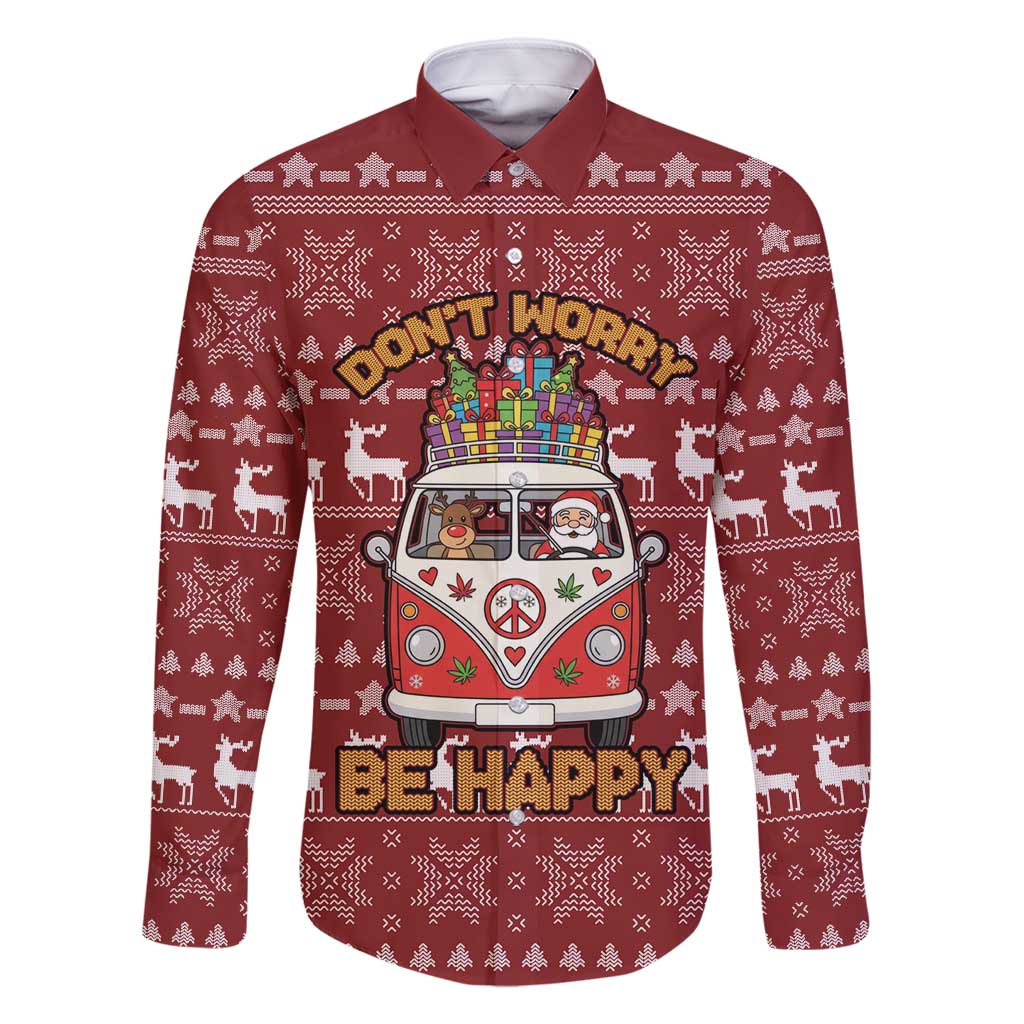 Hippie Car Santa Claus Christmas Family Matching Summer Maxi Dress and Hawaiian Shirt Xmas Holiday Patterns - Wonder Print Shop