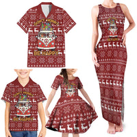 Hippie Car Santa Claus Christmas Family Matching Tank Maxi Dress and Hawaiian Shirt Xmas Holiday Patterns - Wonder Print Shop