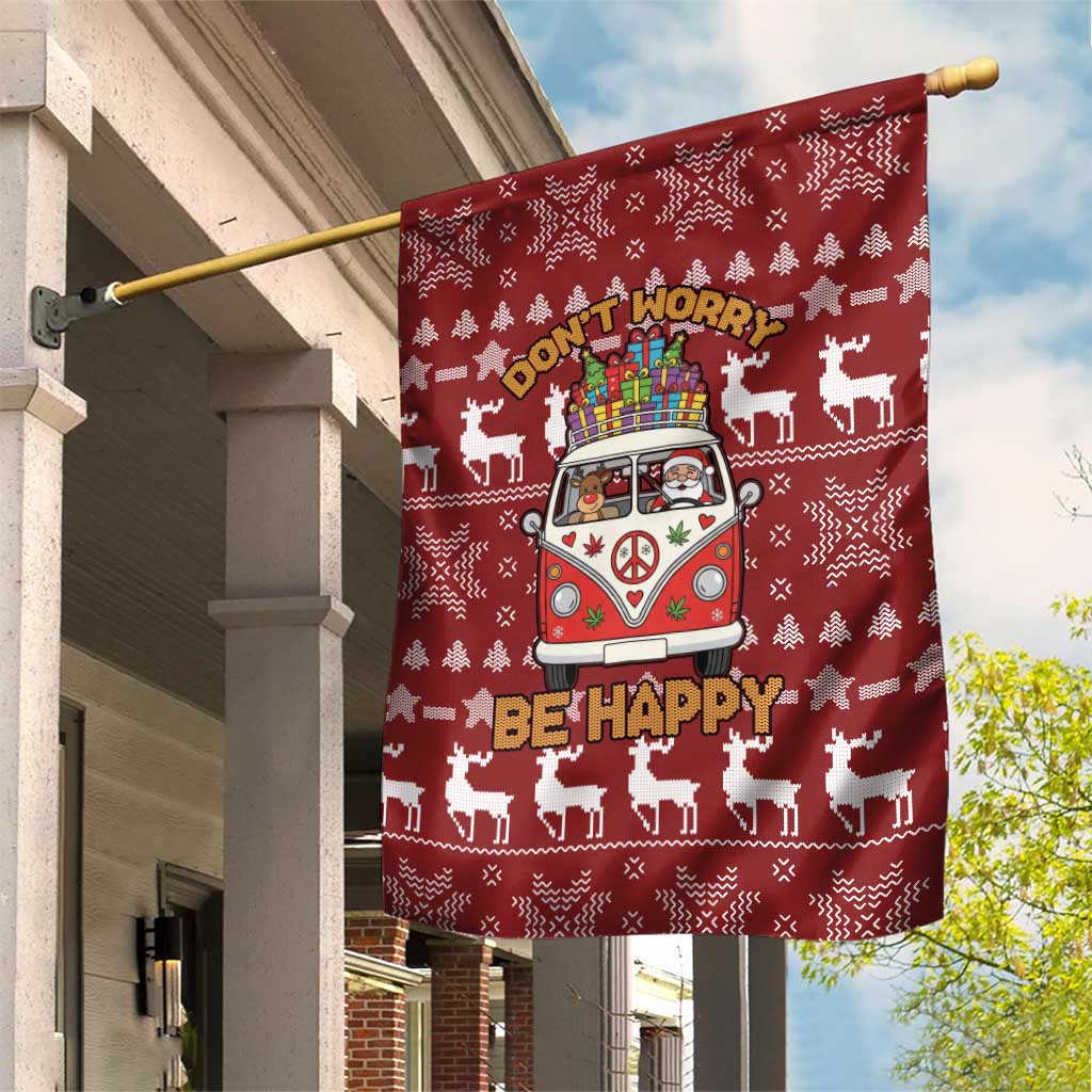 Hippie Car Santa Claus Christmas Garden Flag Xmas Holiday Patterns - Wonder Print Shop