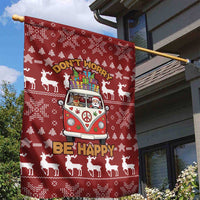 Hippie Car Santa Claus Christmas Garden Flag Xmas Holiday Patterns - Wonder Print Shop