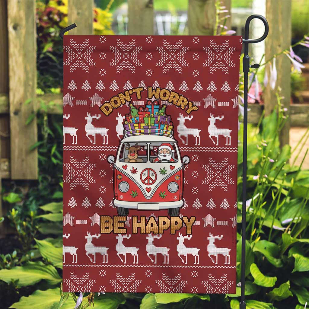 Hippie Car Santa Claus Christmas Garden Flag Xmas Holiday Patterns - Wonder Print Shop