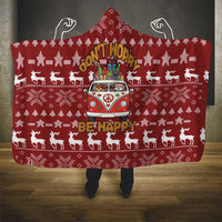 Hippie Car Santa Claus Christmas Hooded Blanket Xmas Holiday Patterns - Wonder Print Shop
