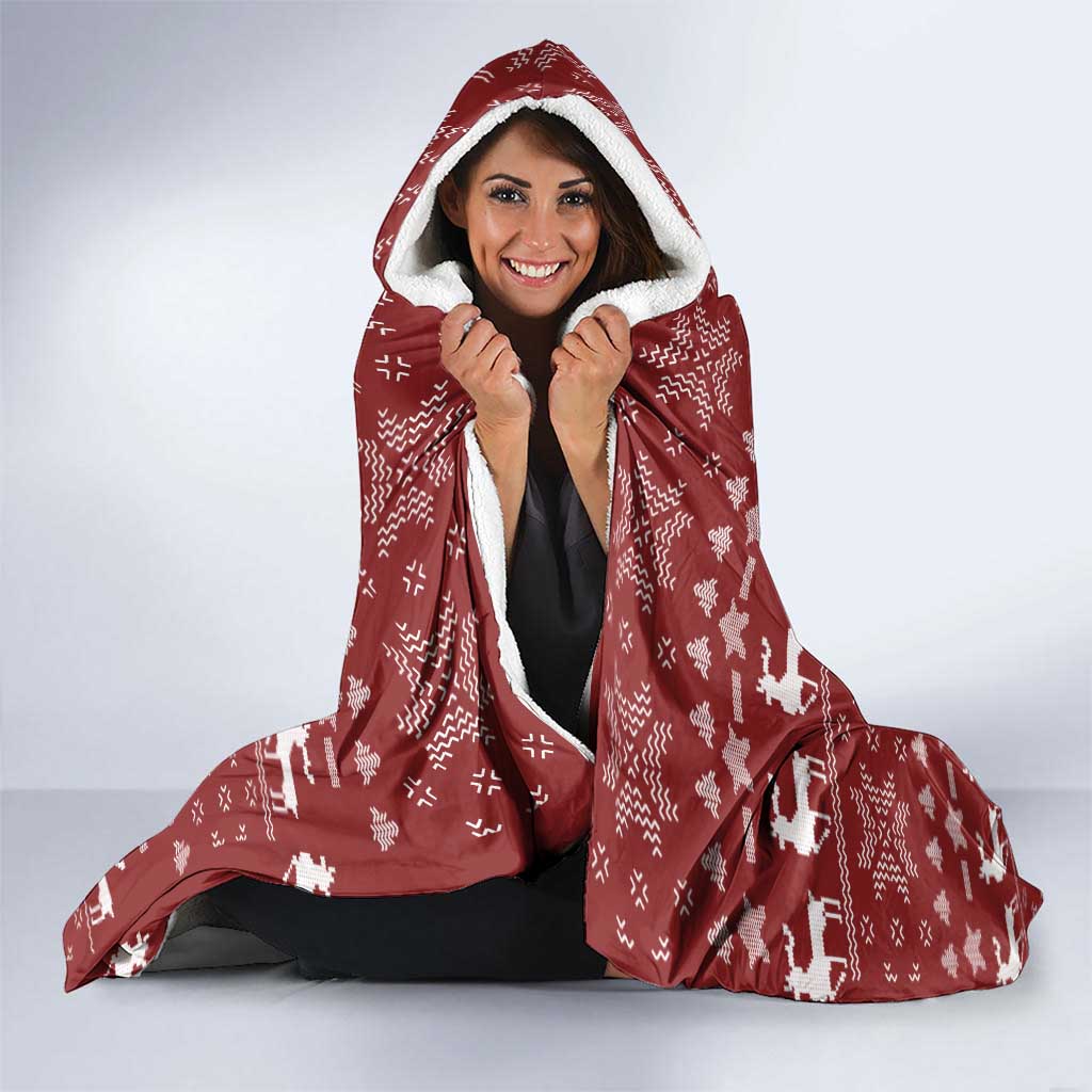 Hippie Car Santa Claus Christmas Hooded Blanket Xmas Holiday Patterns - Wonder Print Shop