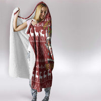 Hippie Car Santa Claus Christmas Hooded Blanket Xmas Holiday Patterns - Wonder Print Shop
