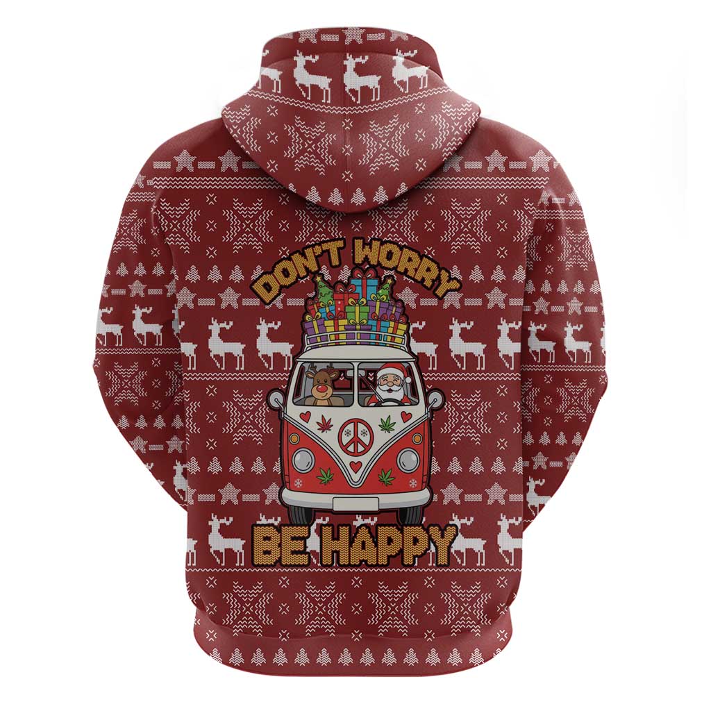 Hippie Car Santa Claus Christmas Hoodie Xmas Holiday Patterns - Wonder Print Shop