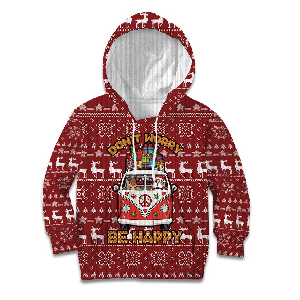 Hippie Car Santa Claus Christmas Kid Hoodie Xmas Holiday Patterns - Wonder Print Shop
